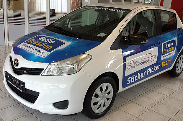 Toyota Yaris – Radio Dresden – Sticker Picker