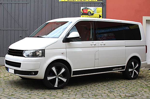 VW-T5 Transporter Teilfolierung