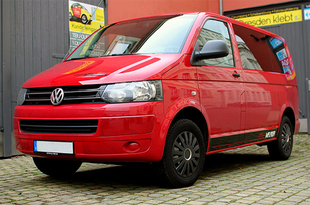 VW T5, Teilfolierung, Werbung